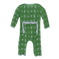 Kickee - Kids' Bamboo Ruffle Coverall with Zipper