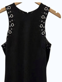 Sheri Bodell Women's Midi Tank Dress in black - women's dress - detail view