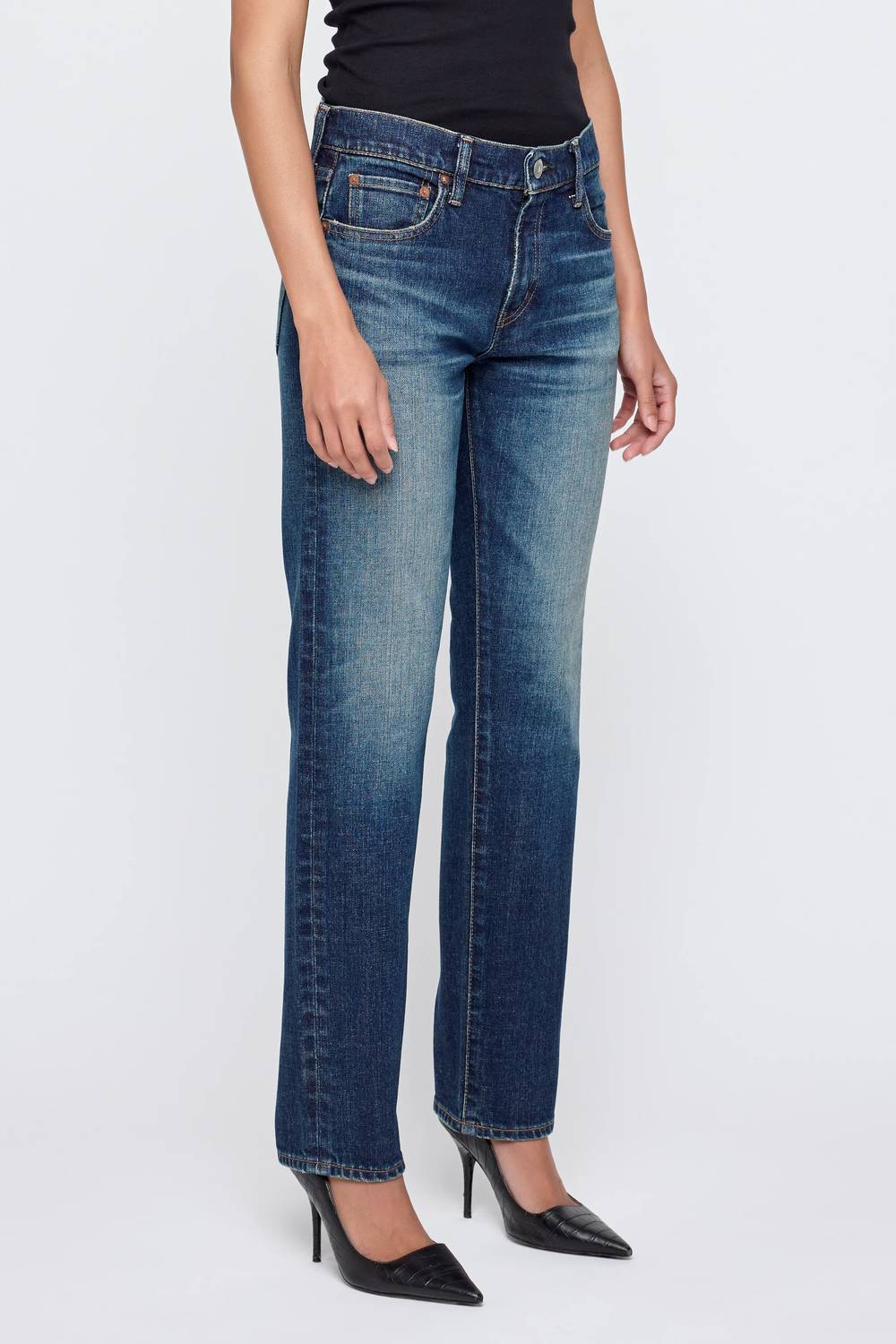 Moussy - Leverett Slim Fit Straight Leg Jeans