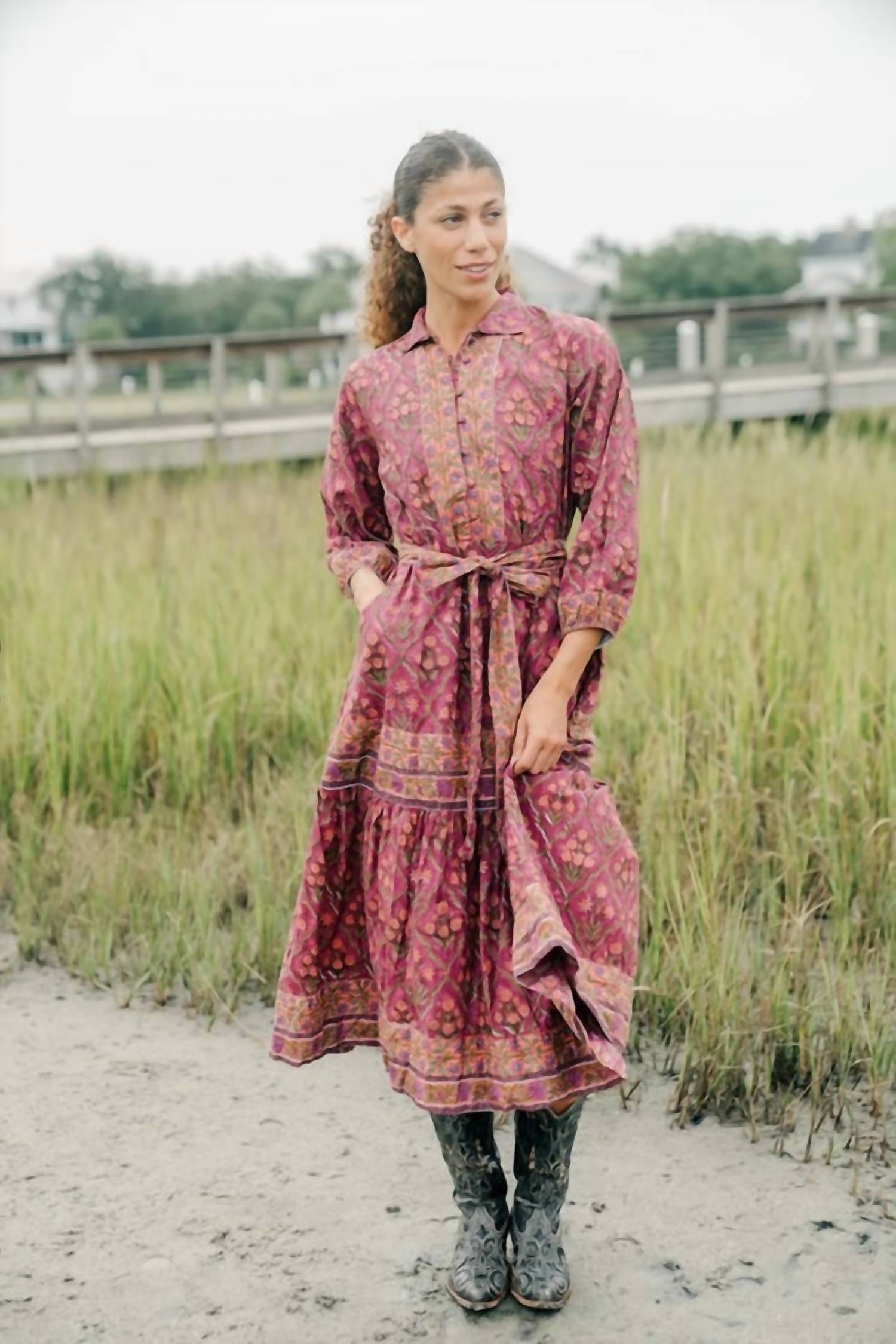 Victoria Dunn - Holly Maxi Dress Cranberry