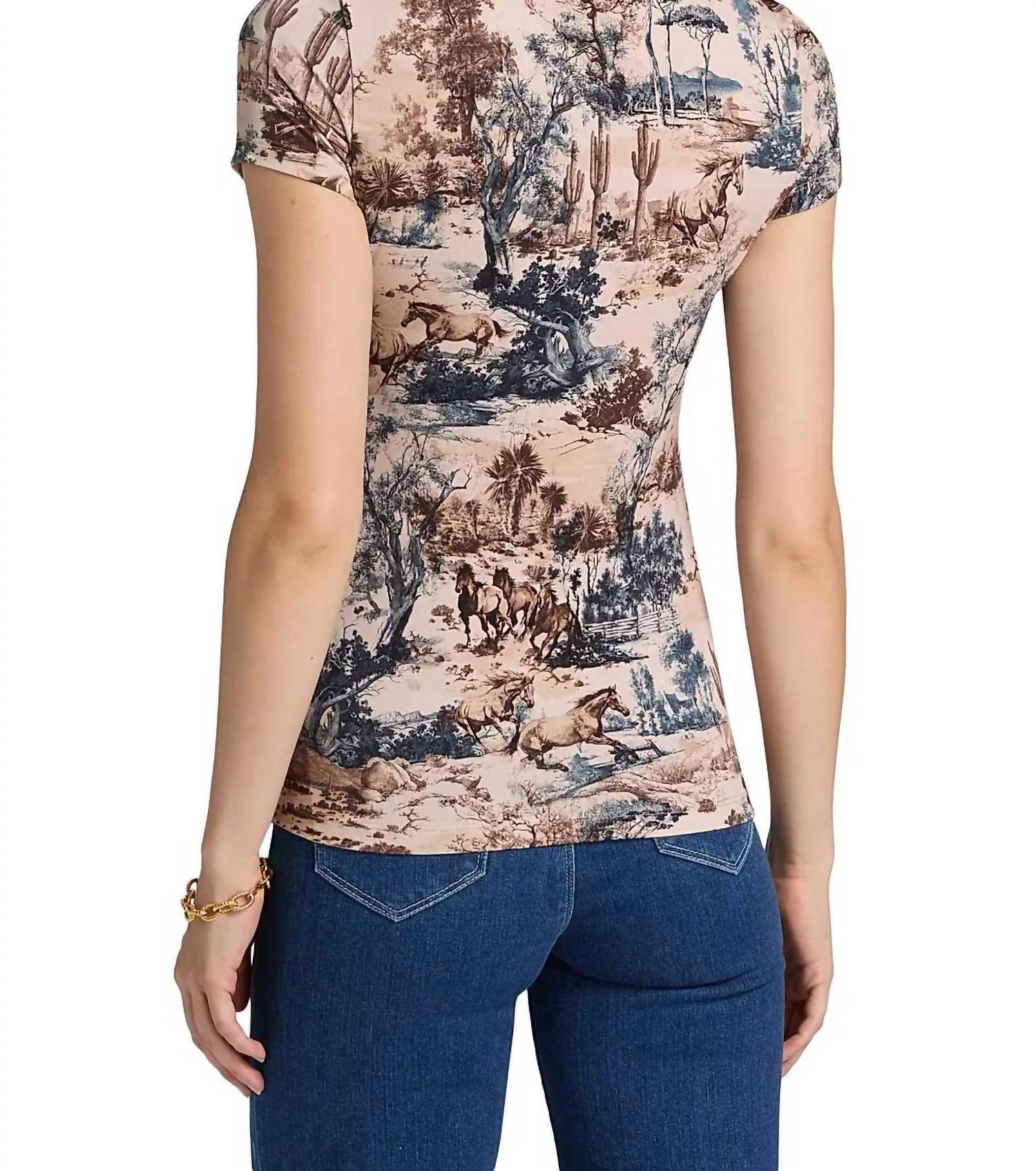 L'Agence - Ressi Western Crewneck T-shirt