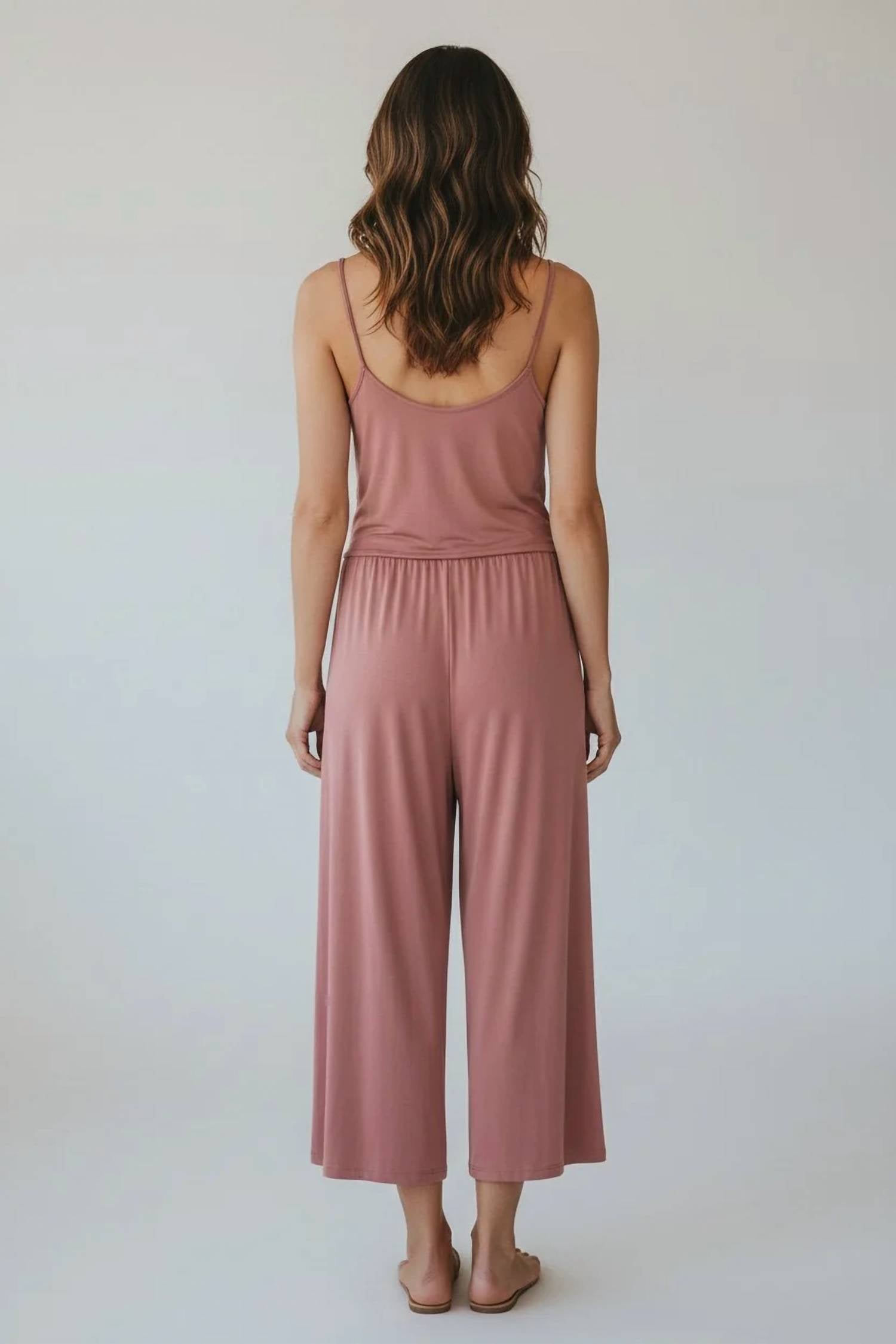 Dex - Strappy Knit Wide Leg Jumpsuit