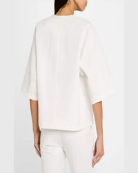 Lafayette 148 - Elbow-sleeve Stretch Twill Shirt Jacket