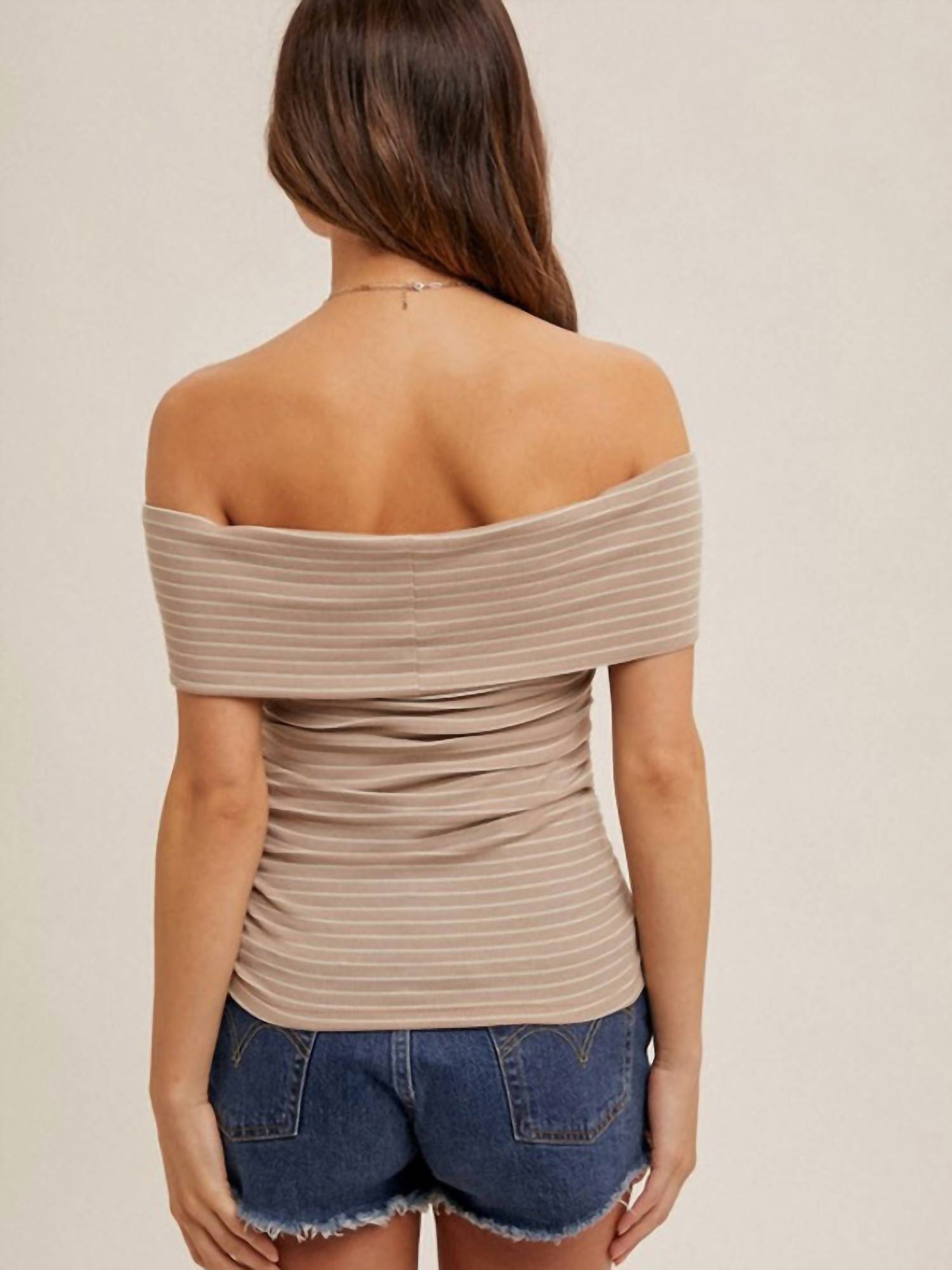 Hem & Thread - Off The Shoulder Ruched Top