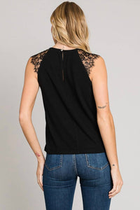Cerule - Sleeveless Vegan Leather Tank Top