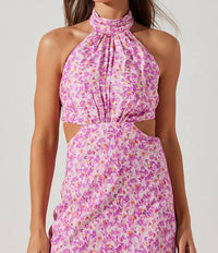 Astr - Ambretta Halter Midi Dress