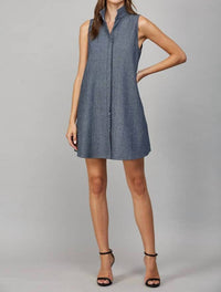 Fate - Stand Collar Mini Shift Dress