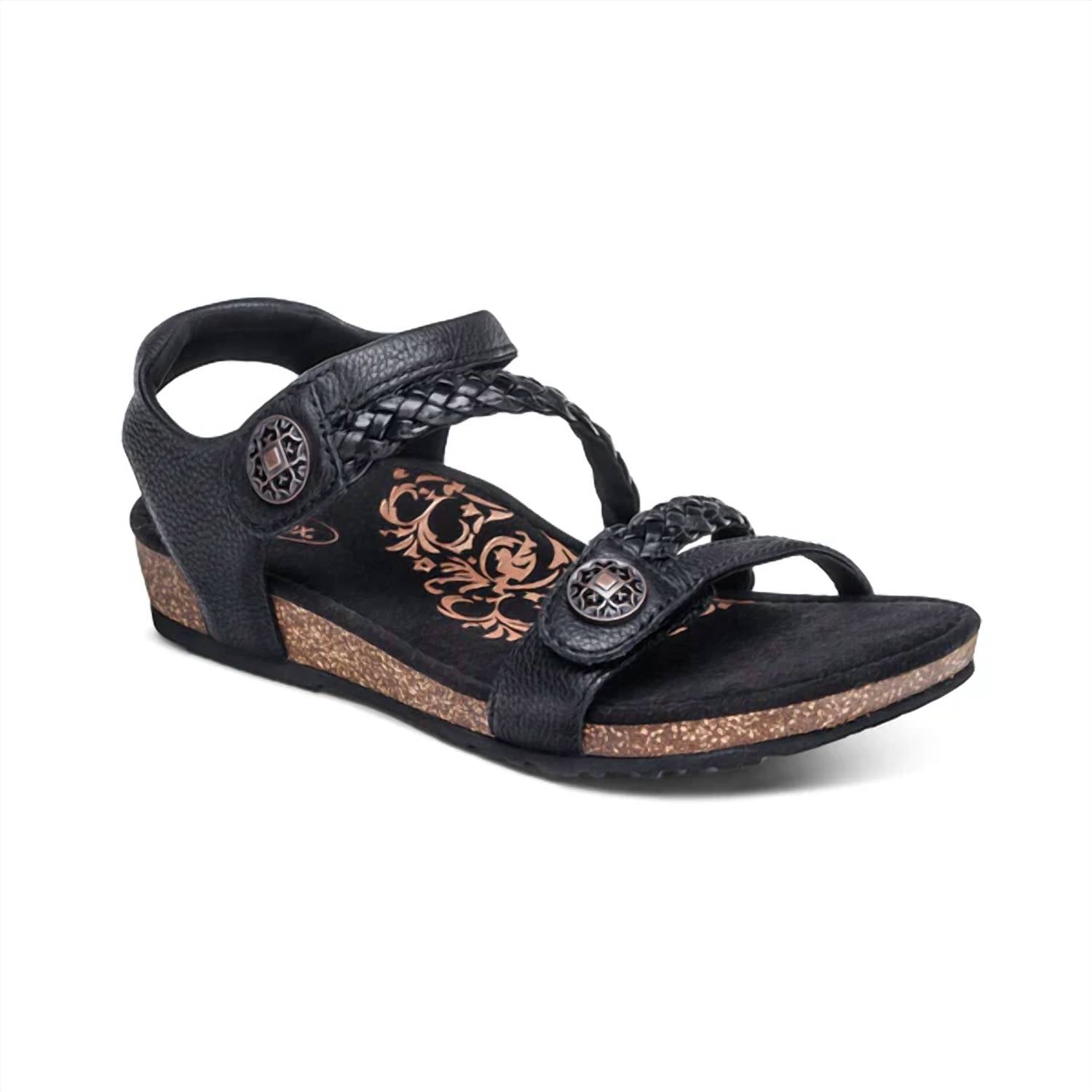 Aetrex - Women's Jillian Braided Quarter Strap Sandal