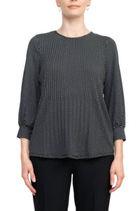 Adrianna Papell - Three-quarter Sleeve Crepe Top