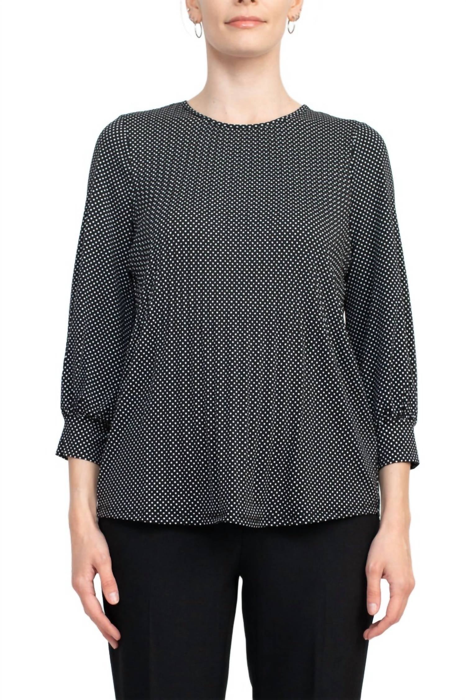 Adrianna Papell - Three-quarter Sleeve Crepe Top