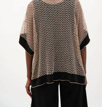 Joseph Ribkoff - Silky Knit And Mesh Trapeze Top