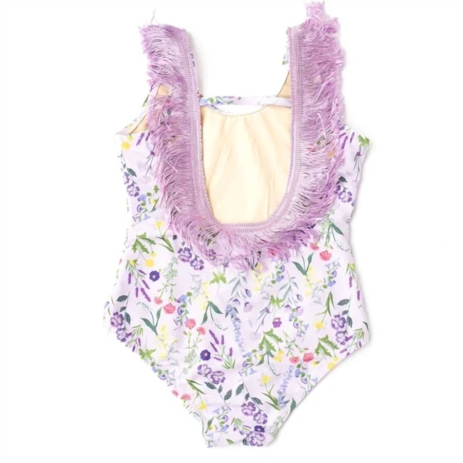 Shade Critters - Girls' One Piece Fringe Swimsuit