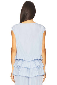We Wore What - Boat Neck Ruffle Top