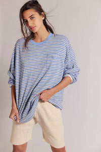 Free People - ALL LOVE STRIPE POCKET TEE