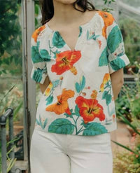 Love The Label - Dawson Puff Sleeve Cotton Top