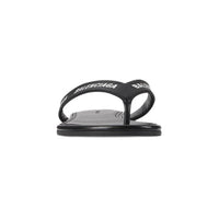 Balenciaga - Women's Leather Logo Printed Flip Flops