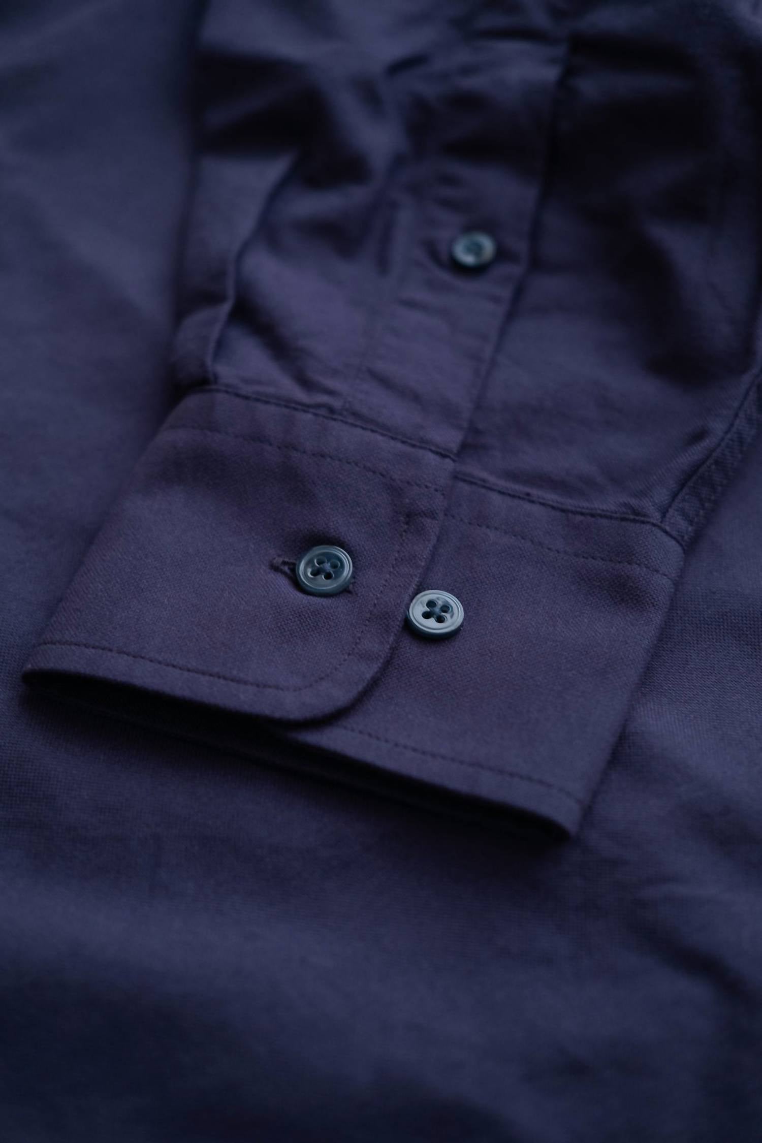 C.O.F. Studio Men's Button Down American Oxford Shirt in dark blue - men's shirt - alternate view