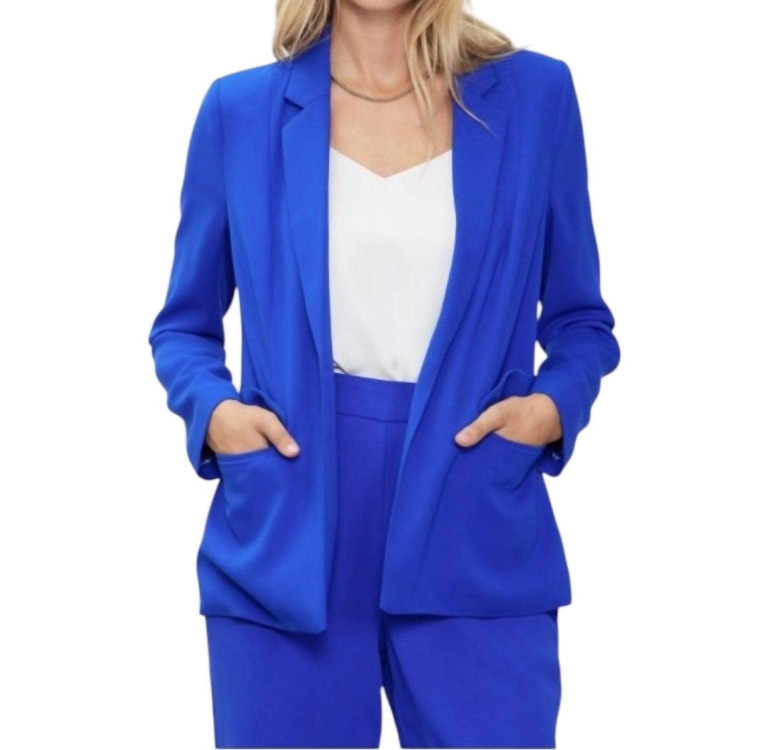 Skies Are Blue - Open-front Blazer Jacket