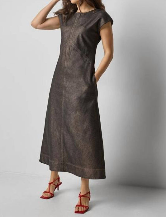 Lilla P - Metallic Seamed Maxi Dress