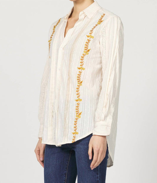 Dear John Denim - Galina Embroidered Button-up Top