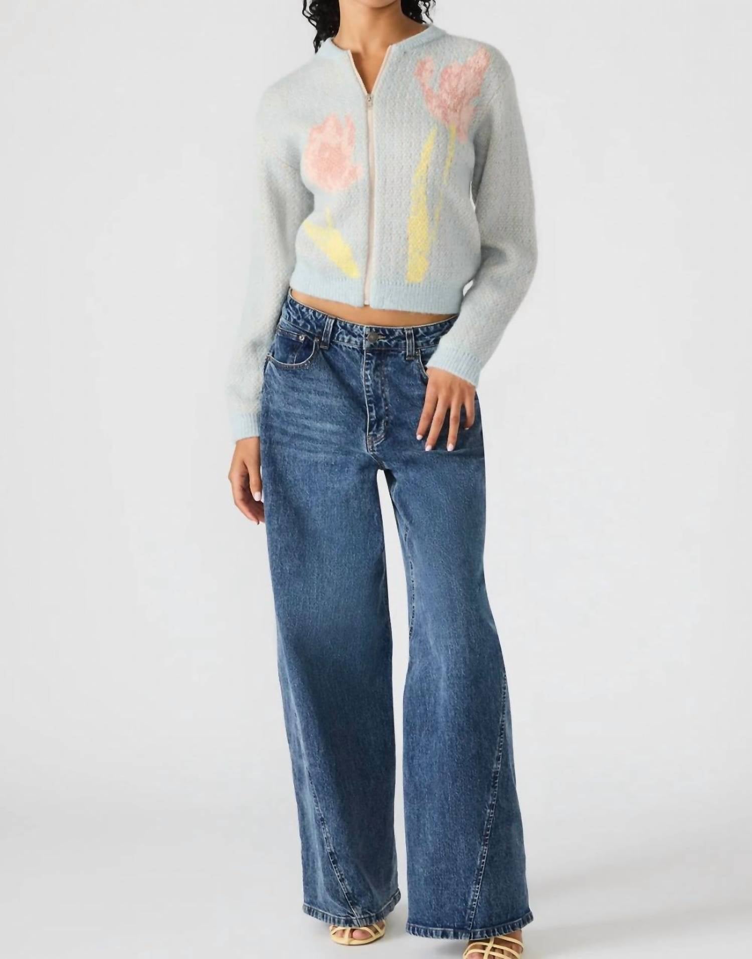 STEVE MADDEN Jena Long Sleeve Sweater Jacket in multi - women's sweater - view 9