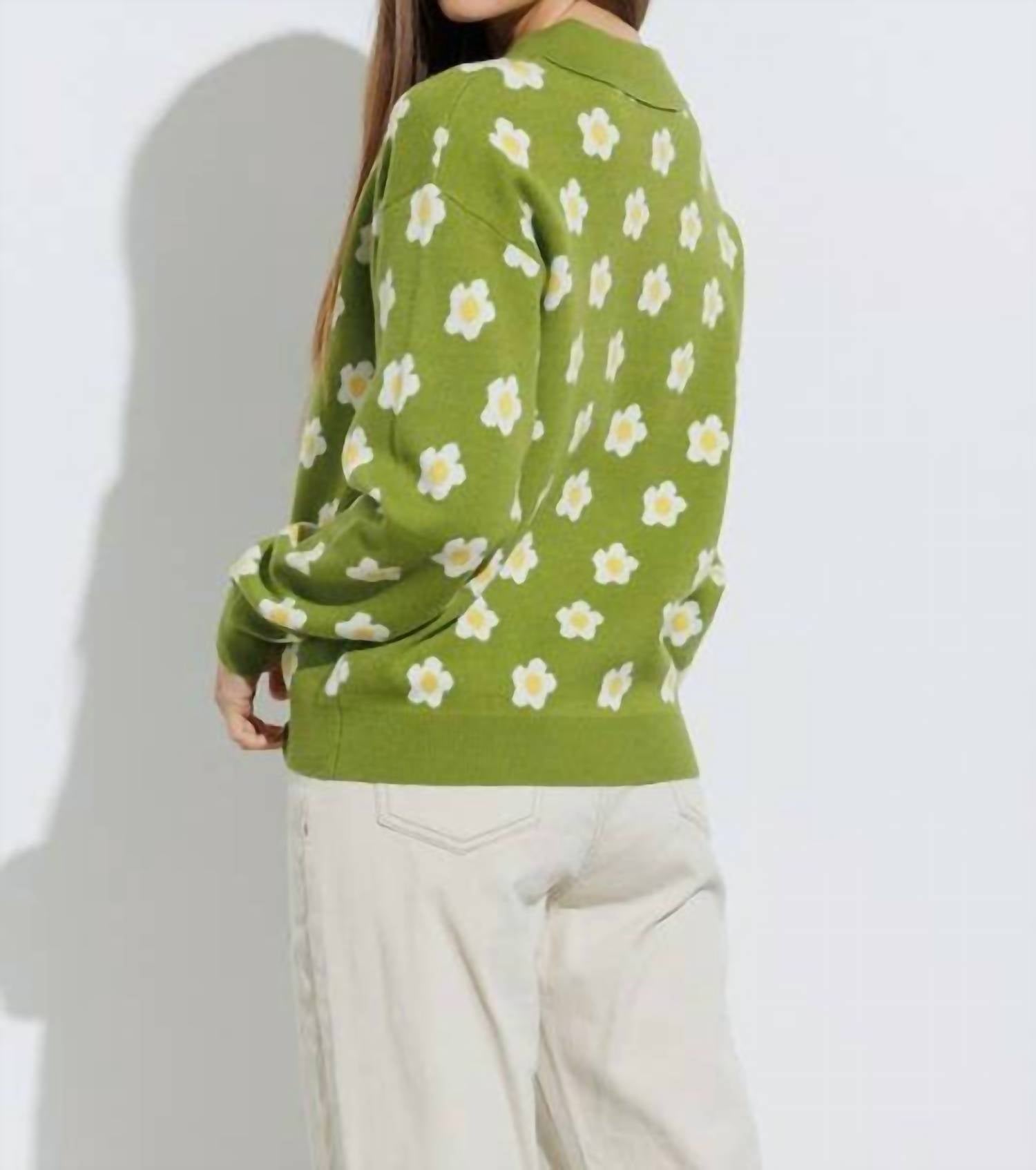 Polagram - Far Out Floral Sweater Top
