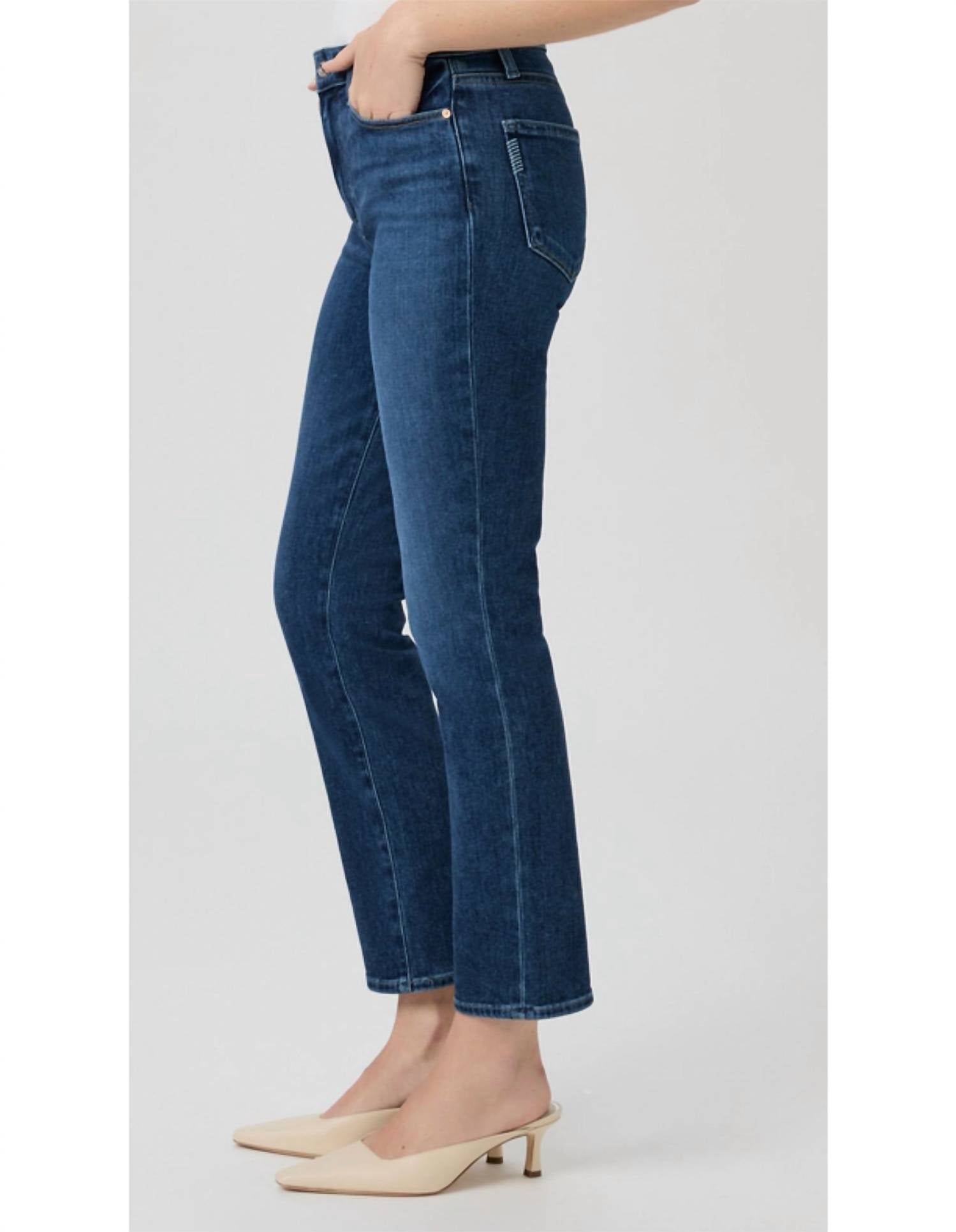 Paige - Cindy High Rise Straight Leg Jeans