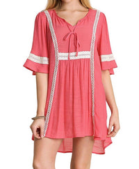 Umgee - Bohemian Lace Short Dress