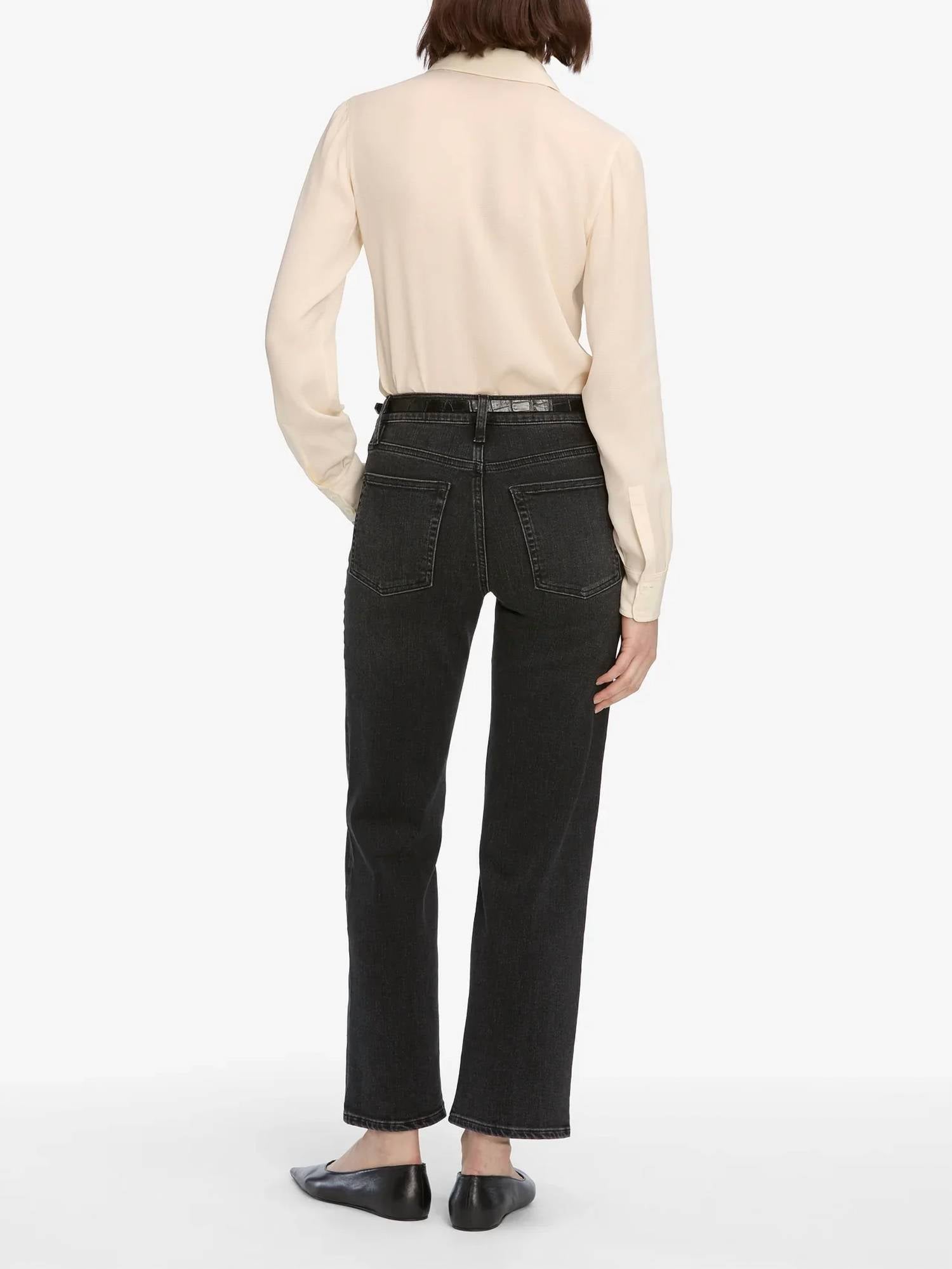 Frame - Mellow Mid Rise Slim Wide Leg Jeans