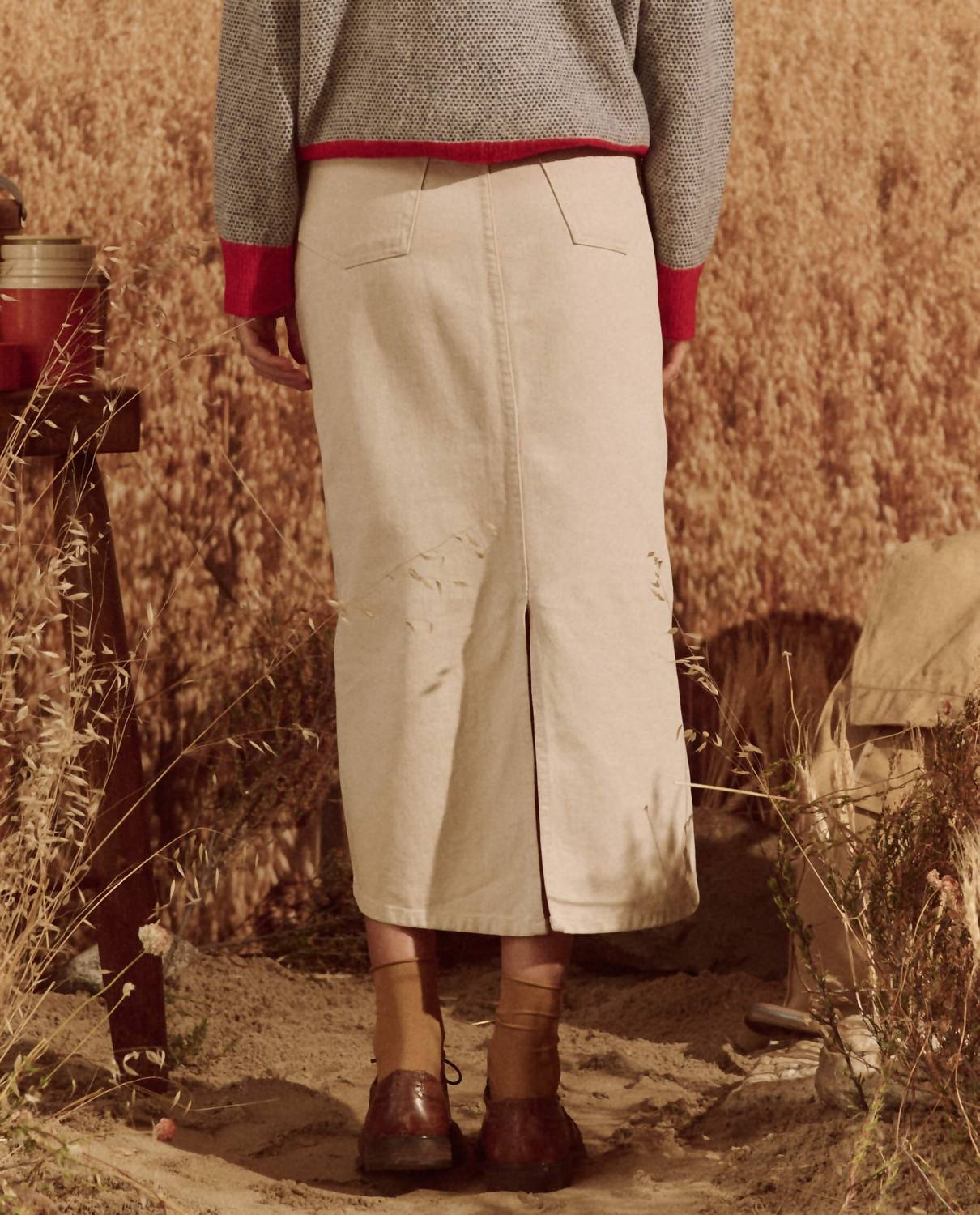 The Great. - Column Midi Skirt
