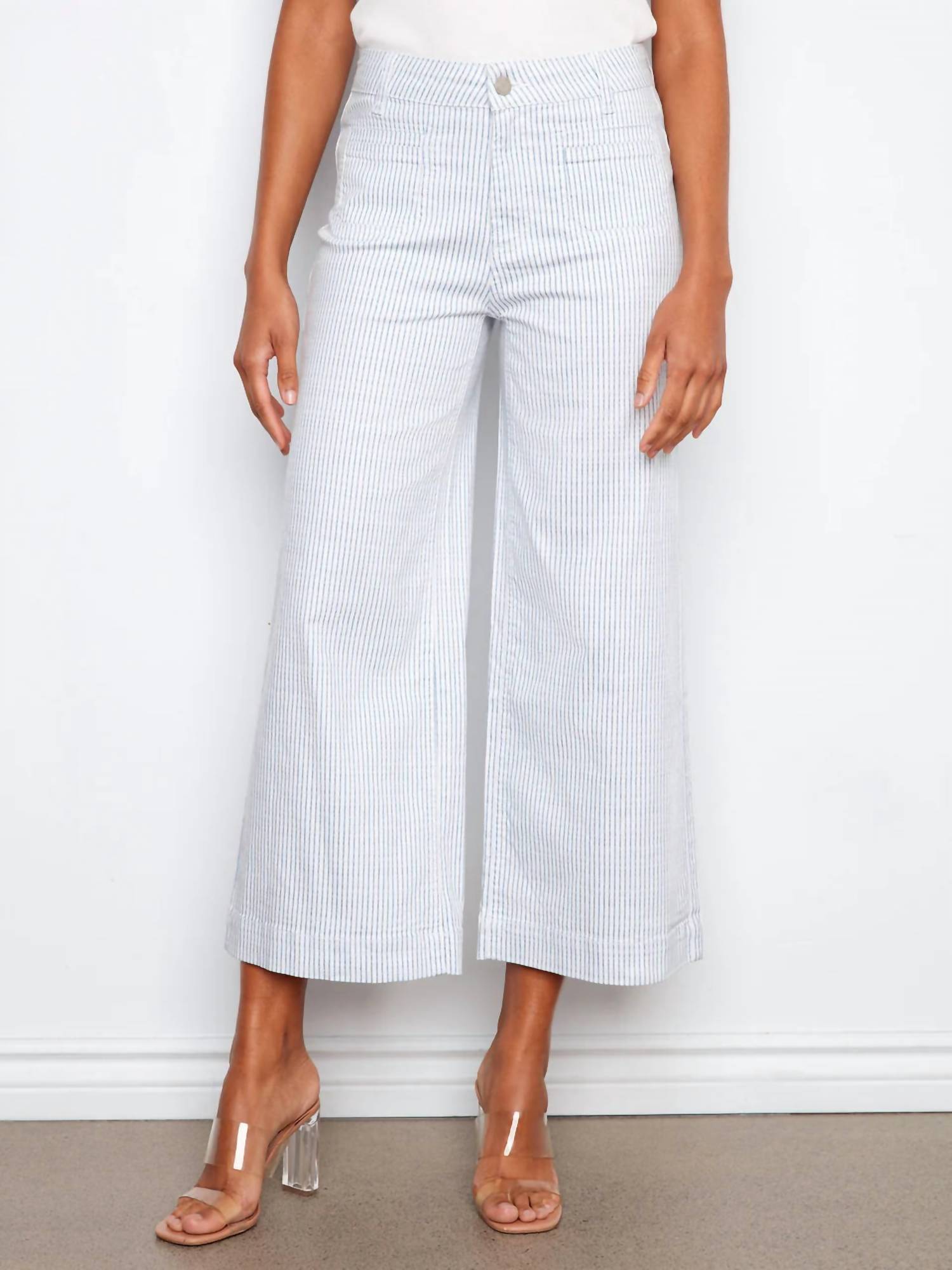 Charlie B - Cropped Flare Twill Pants
