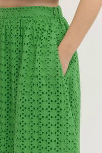 Entro - Eyelet Detailed Midi Skirt