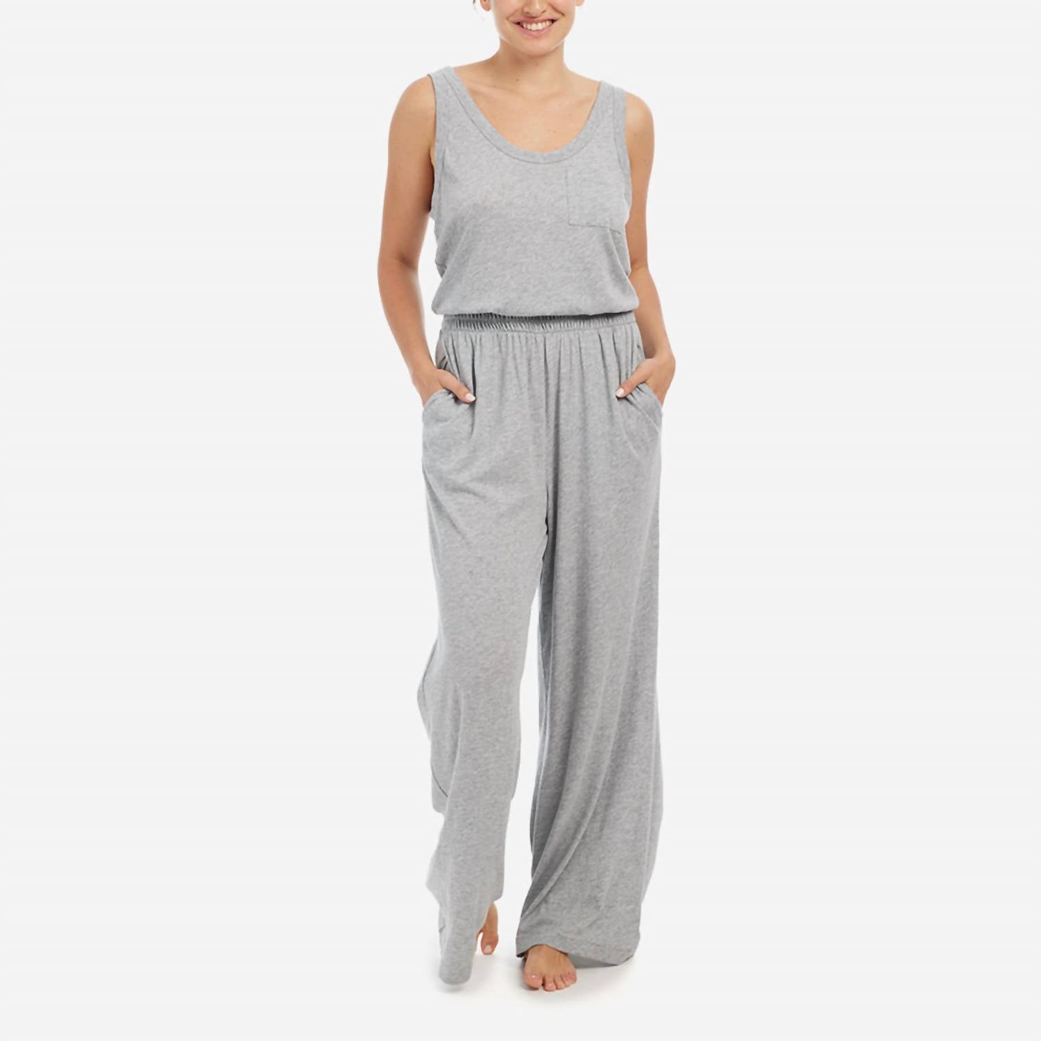 Eberjey - Aloe Infused Cotton Wide Leg Jumpsuit
