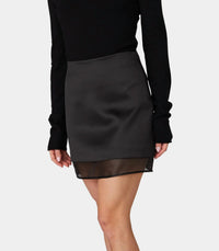 French Connection - Structured Satin Mini Skirt