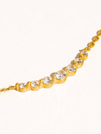 Flanerie By Maiq - Women's Crystal Station Chain Necklace