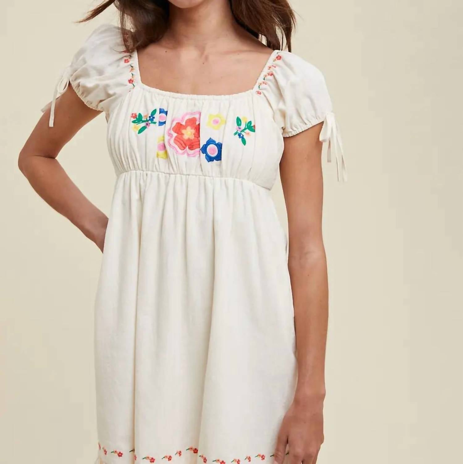 Wishlist - Embroidery Mini Dress