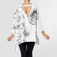 COCO + CARMEN Diana Oversized Tunic in white - women's blouse - detail view