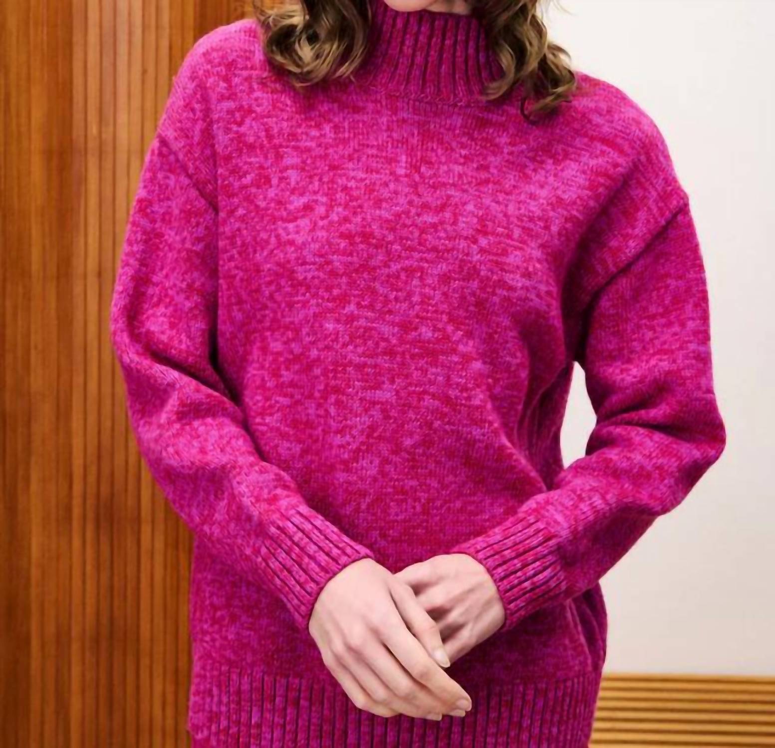 FRNCH Perrein Sweater in fuchsia - women's sweater