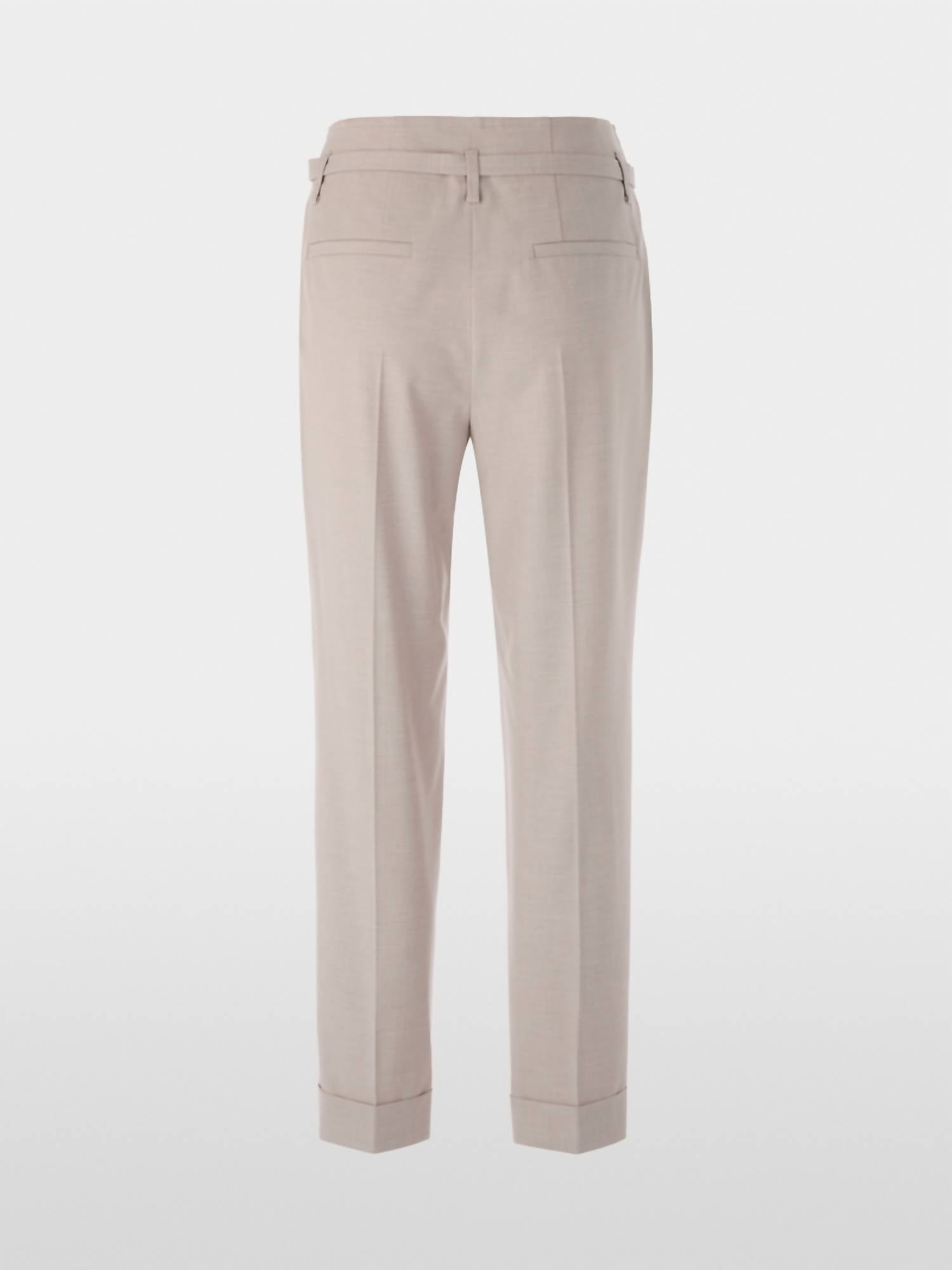 Marc Cain - FAQUS Trouser with high waist and belt City Tour theme