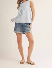 Jodifl Women's Guilty Daylight Top in blue - women's shirt - alternate view