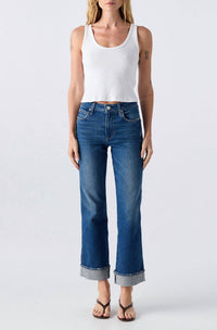 AMO Rosa Mini Bootcut Jeans in lush - women's jeans