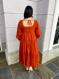 Umgee - Sunset Smocked Peasant Midi Dress