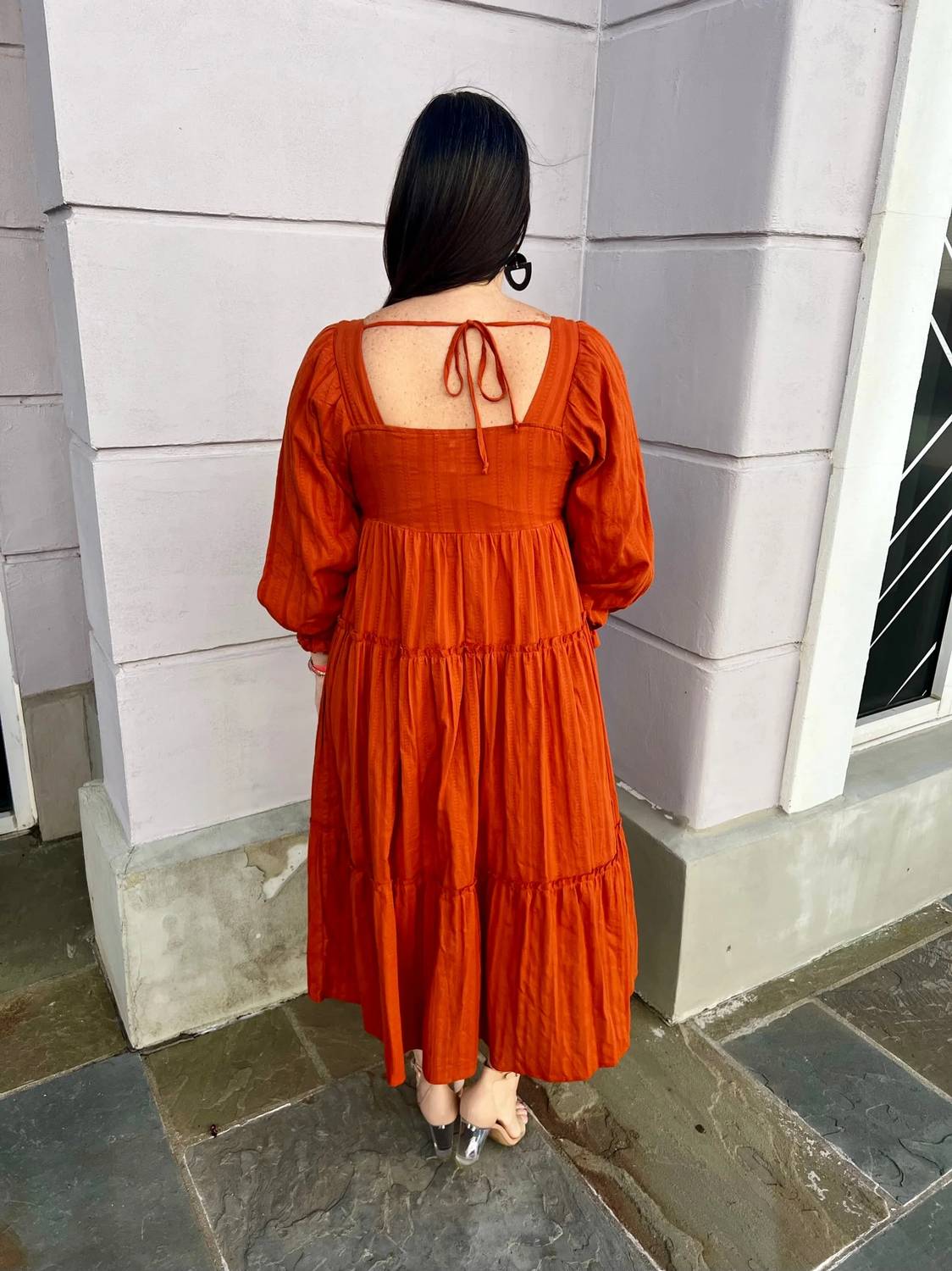 Umgee - Sunset Smocked Peasant Midi Dress