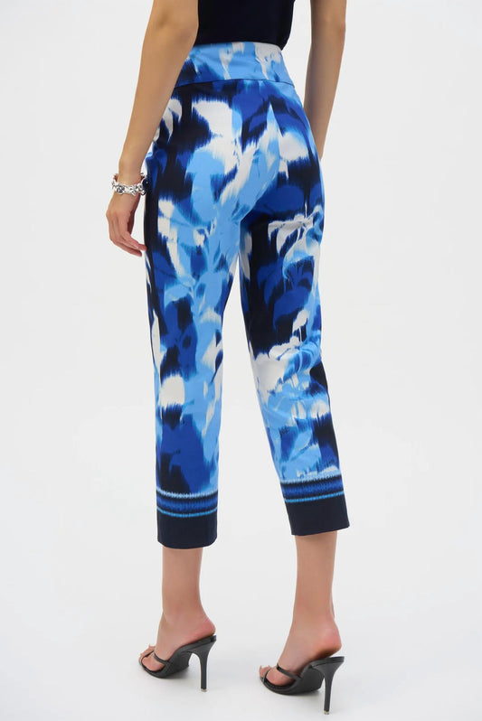 Joseph Ribkoff - Tropical Print Pull On Cropped Pants