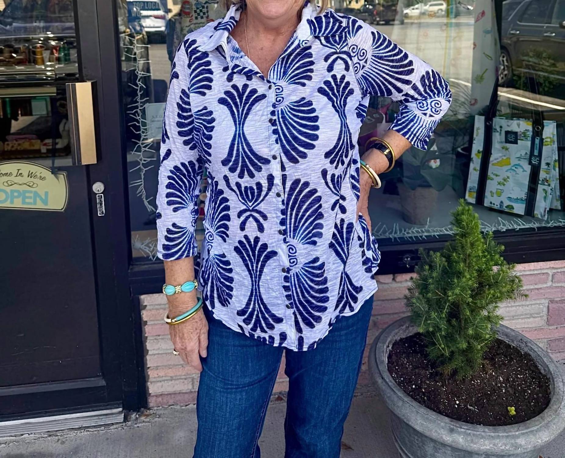 David Cline - Crushed Three Quarter Sleeve Polo Shirt