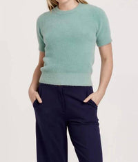 Another Love - Suzie Fuzzy Short Sleeve Sweater Top