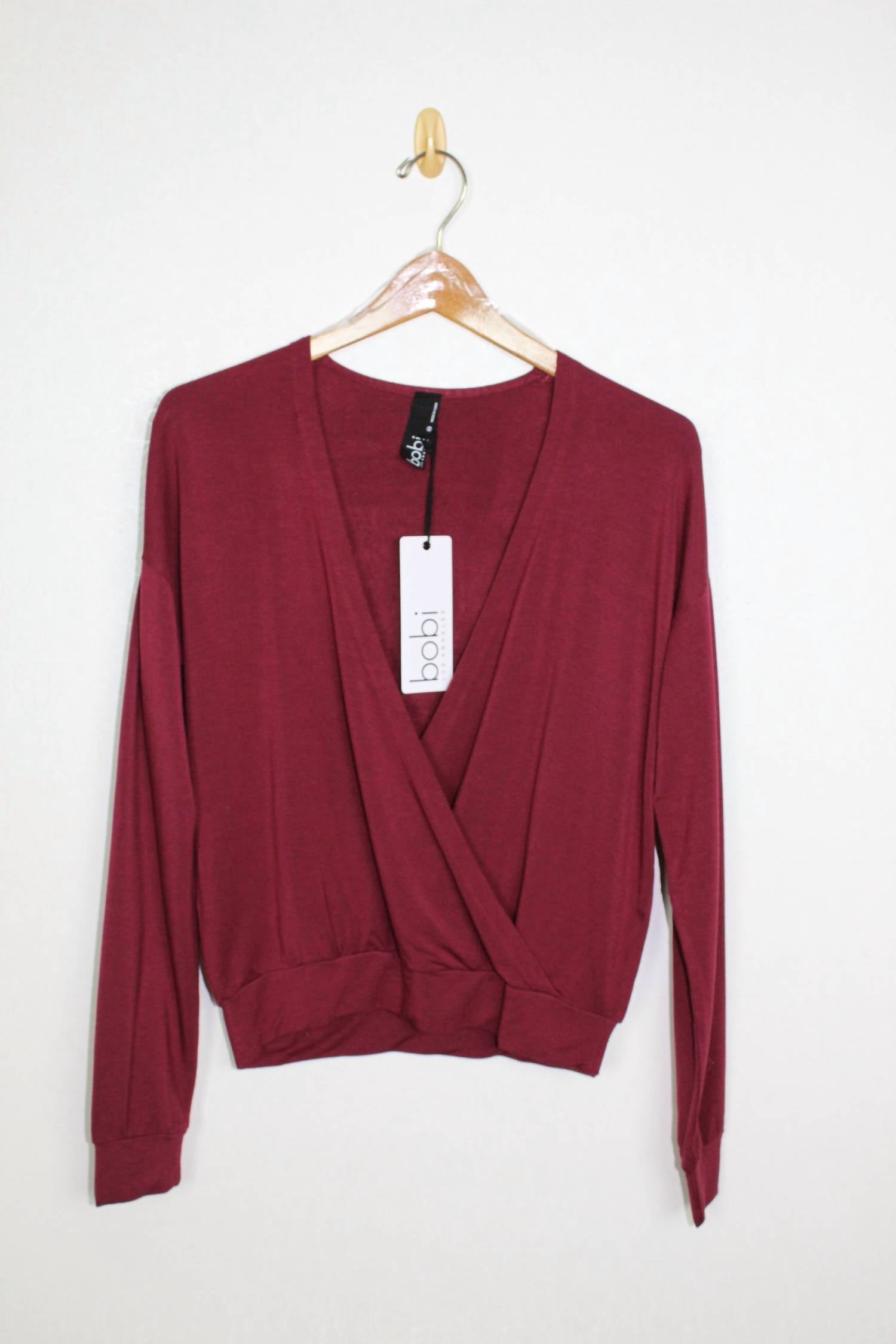 Bobi - Women's Drop Sleeve Surplice Top