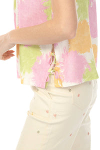 Charlie B - Side Ties Printed Sleeveless Top