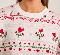 Main Strip - Heart & Rose Sweater
