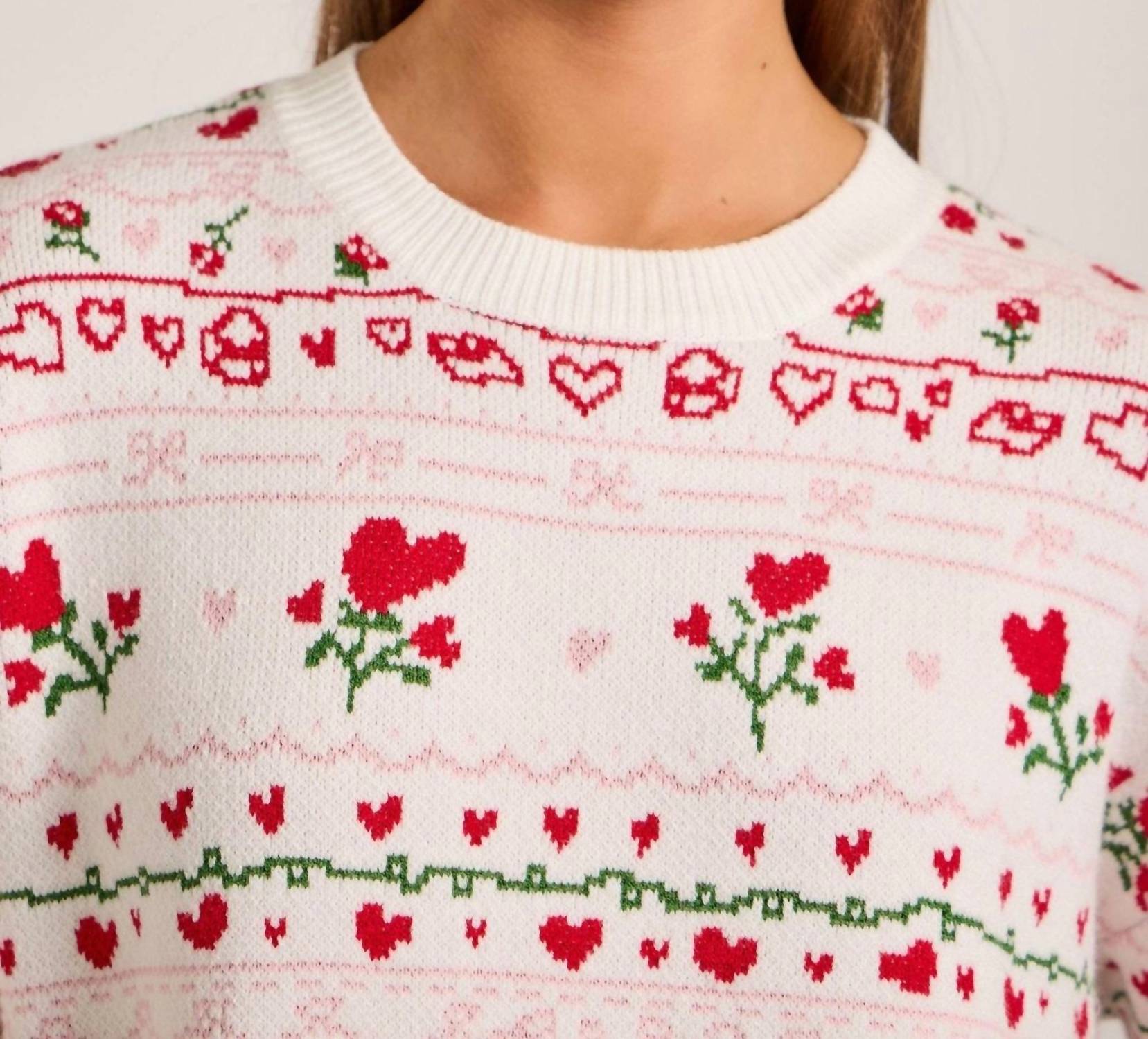 Main Strip - Heart & Rose Sweater